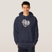 Baseball-Herz Hoodie (Vorne ganz)