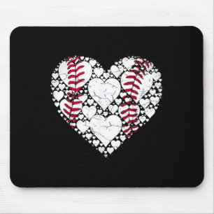 Baseball Herz Liebe Spiel Sport Fan Spieltag Mousepad