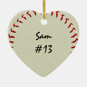 Baseball-Herz-Verzierung Keramikornament