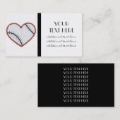 Baseball-Herz Visitenkarte (Vorne/Hinten)