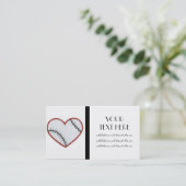 Baseball-Herz Visitenkarte (Stehend Vorderseite)