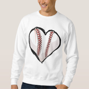 Baseball Herzklopfen Lässige Frauen Niedliche Graf Sweatshirt