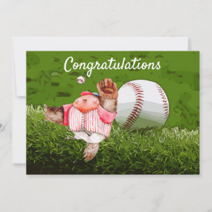 Baseball Herzlichen Glückwunsch zum Ball Aquarell