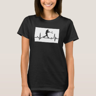 Baseball Herzschlag für leidenschaftliche Spieler T-Shirt