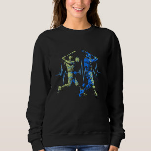 Baseball-Herzschlag, lustiger Baseball-Fanspieler, Sweatshirt