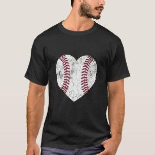 Baseball Herzspass Mama Vater Männer Softball-Wieg T-Shirt