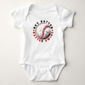Baseball Hey Batter Swing Baby Strampler (Vorderseite)