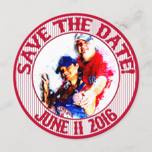 Baseball Hochzeit Save-The-Date-HOWARD, Option 1 Einladung