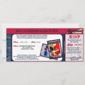 Baseball Hochzeitsempfang Einladende, maßgeschneid Einladung (Rückseite)