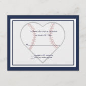 Baseball-Hochzeitskarte RSVP Karte (Vorderseite)