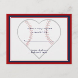 Baseball Hochzeitskarten RSVP Karte