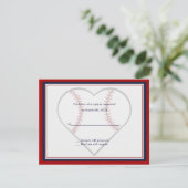 Baseball Hochzeitskarten RSVP Karte (Stehend Vorderseite)