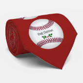 Baseball Holiday Design, Frohe Weihnachten Krawatte (Gerollt)