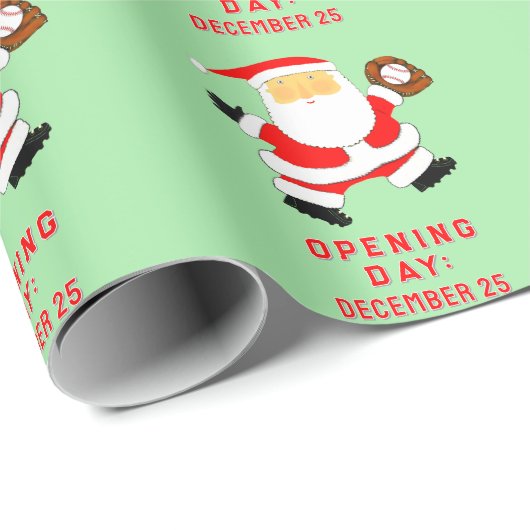 Baseball Holiday-Geschenk Geschenkpapier (Rolleneckpunkt)