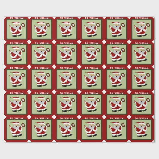 Baseball Holiday-Geschenk Geschenkpapier (Flach)