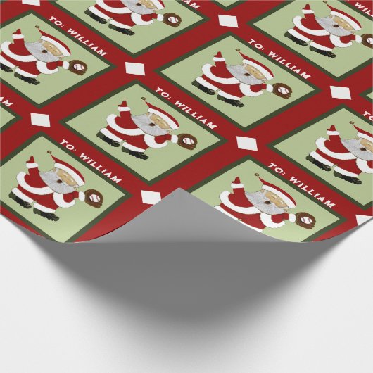 Baseball Holiday-Geschenk Geschenkpapier (Ecke)