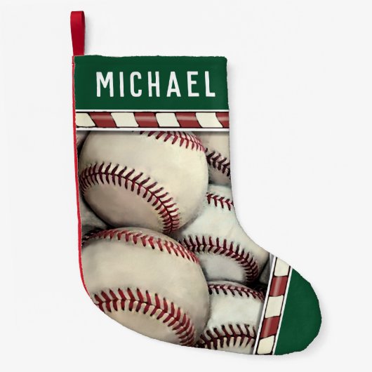 Baseball Holiday-Geschenk Kleiner Weihnachtsstrumpf (Vorderseite)