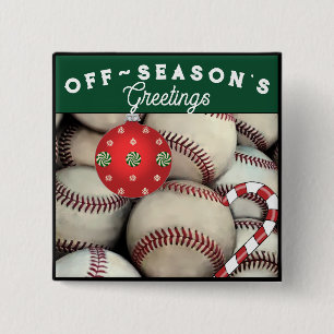 Baseball Holiday Geschenk Weihnachten Kleine Gesch Button