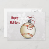 Baseball Holiday Gruß Feiertagspostkarte (Vorne/Hinten)
