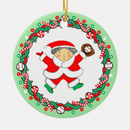 Baseball Holiday Keramik Keramik Ornament