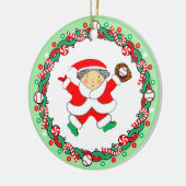 Baseball Holiday Keramik Keramik Ornament (Links)