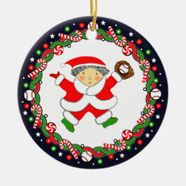 Baseball Holiday Keramik Keramik Ornament