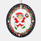 Baseball Holiday Keramik Keramik Ornament (Links)