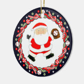 Baseball Holiday Keramik Keramik Ornament (Links)