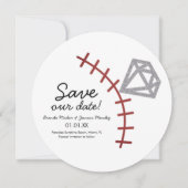 Baseball Homerun Diamond Gem Save The Date (Vorderseite)