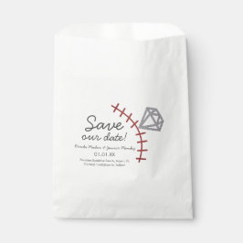 Baseball Homerun Diamond Gem Save the Date Geschenktütchen