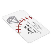 Baseball Homerun Diamond Gem Save the Date Magnet (Rechte Seite)