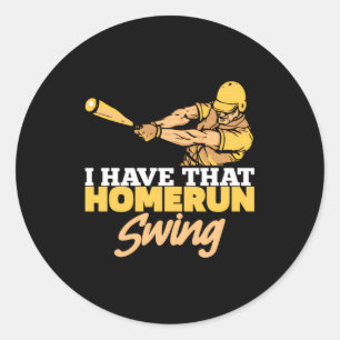 Baseball Homerun Spieler Team Sport Baseballer T-S Runder Aufkleber