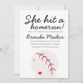 Baseball Homerun Sports Lover Brautparty Einladung (Vorderseite)