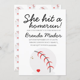 Baseball Homerun Sports Lover Brautparty Einladung