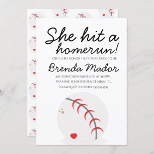 Baseball Homerun Sports Lover Brautparty Einladung