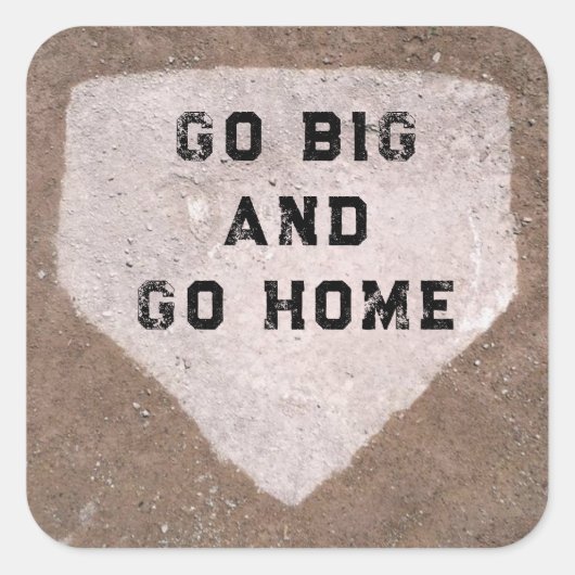 Baseball Humor Quadratischer Aufkleber (Vorderseite)