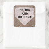Baseball Humor Quadratischer Aufkleber (Tasche)