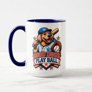Baseball-Hund am Schlagmal Tasse