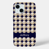 Baseball, "Husten", Personalisierter Name, Case-Mate iPhone Hülle (Rückseite)