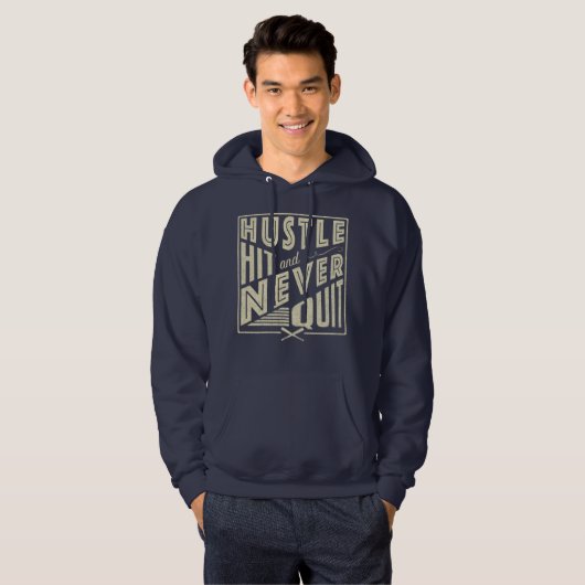 Baseball Hustle Hit & Never Quit Hoody (Vorne ganz)