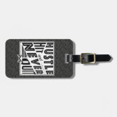 Baseball Hustlie Hit & Never Quit Baggage Tag Gepäckanhänger (Vorderseite horizontal)