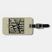 Baseball Hustlie Hit & Never Quit Baggage Tag Gepäckanhänger (Vorderseite horizontal)