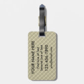 Baseball Hustlie Hit & Never Quit Baggage Tag Gepäckanhänger (Rückseite vertikal)
