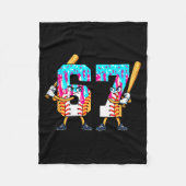 Baseball Ice Cream 67 Six Seven Cool Player 6 7 Dr Fleecedecke (Vorderseite)