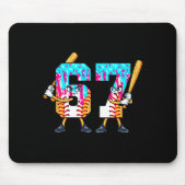 Baseball Ice Cream 67 Six Seven Cool Player 6 7 Dr Mousepad (Vorne)
