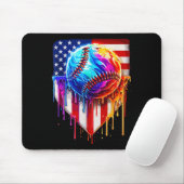 Baseball Ice Cream American Flag Tropfen Mousepad (Mit Mouse)