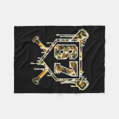 Baseball Ice Cream Drip 67 Camo Six Seven Funny Me Fleecedecke (Vorderseite (Horizontal))