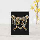 Baseball Ice Cream Drip 67 Camo Six Seven Funny Me Karte (Gelbe Blume)