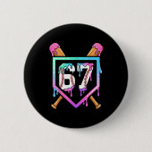 Baseball Ice Cream Drip 67 Player Dabbing Six Seve Button (Vorderseite)