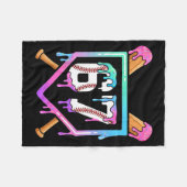 Baseball Ice Cream Drip 67 Player Dabbing Six Seve Fleecedecke (Vorderseite (Horizontal))